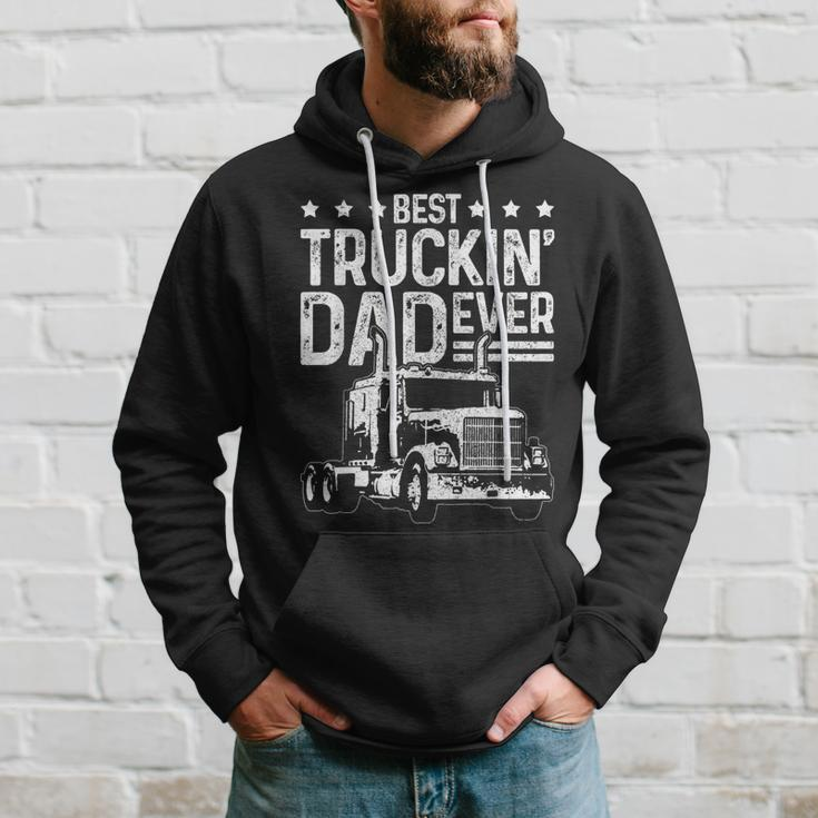 Best Truckin Dad Ever Truck Driver Fathers Day Gift Gift For Mens Hoodie Gifts for Him