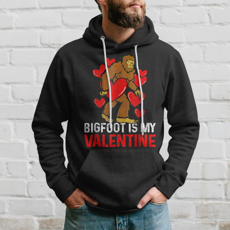 Bigfoot Is My Valentine Sasquatch Bigfoot Valentines Day Hoodie Gifts for Him