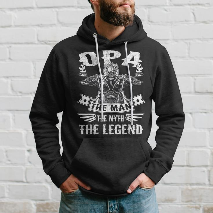 Biker Grandpa Opa The Man Myth The Legend Motorcycle Hoodie Gifts for Him
