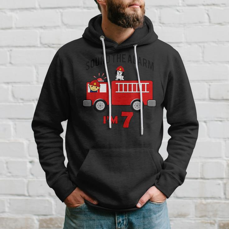 Birthday 7 Year Old Fire Fighter Truck | Firetruck Hoodie Gifts for Him