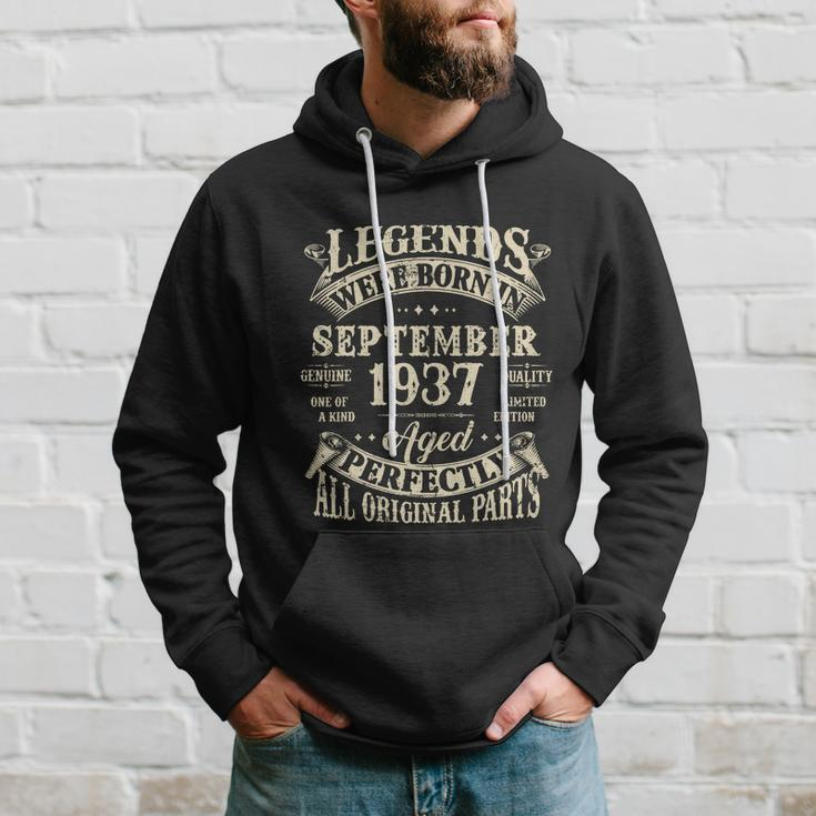 Birthday Gift 1937 Legend September 1937 Hoodie Gifts for Him
