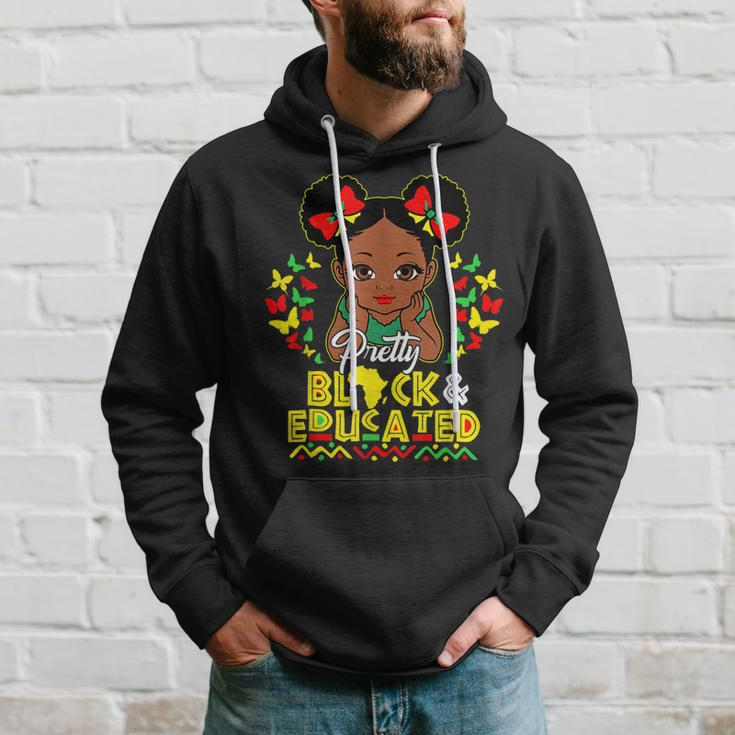 Black History Month Pretty Black And Educated Queen Girls Hoodie Gifts for Him