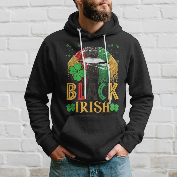 Black Irish Dripping Lips African American St Patricks Day Hoodie Gifts for Him
