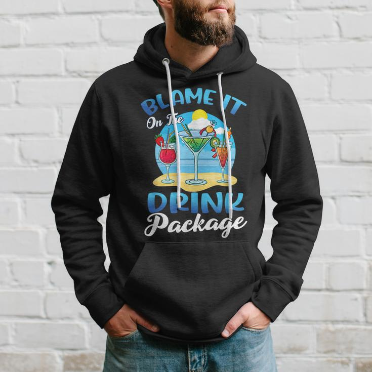 Blame It On The Drink Package Cruise Drinking Beach Hoodie Gifts for Him