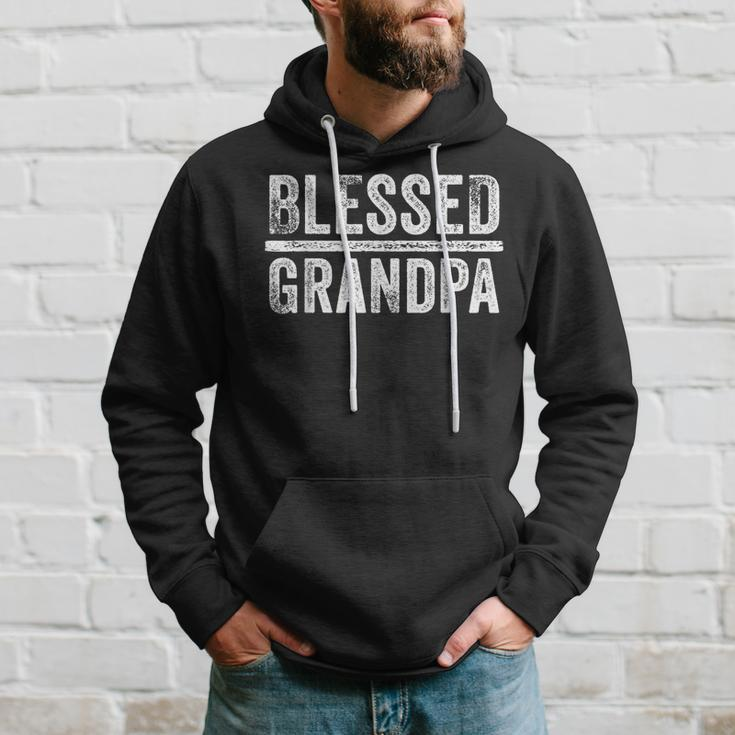 Blessed Grandpa Dad Granddad Fathers Day Funny Vintage Hoodie Gifts for Him