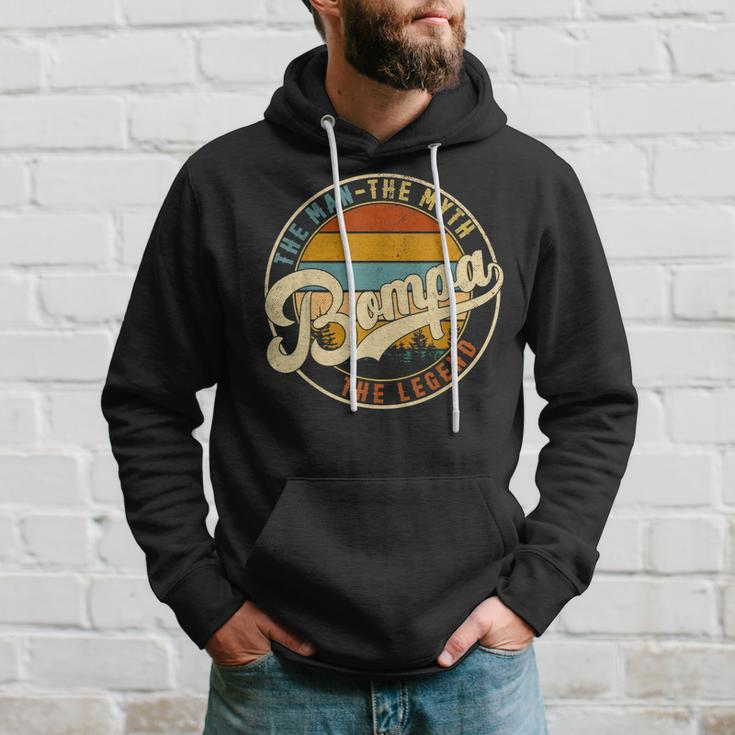 Bompa The Man Myth Legend Family Daddy Grandpa Fathers Day Hoodie Gifts for Him