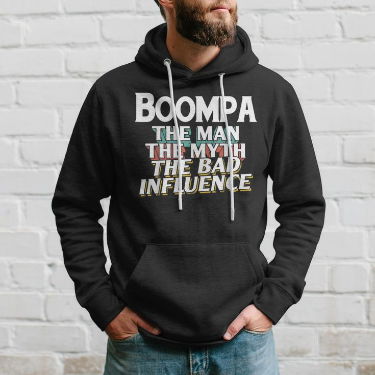 Boompa Gift For The Man Myth Bad Influence Grandpa Gift For Mens Hoodie Gifts for Him