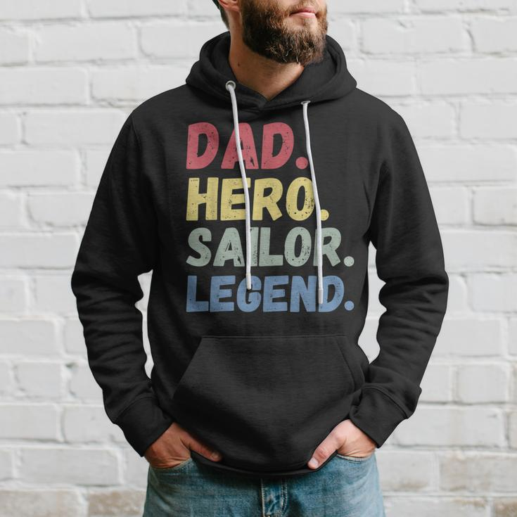Bootfahren Matrosenboot Papa Hero Sailer Legend Retro Segeln Hoodie Geschenke für Ihn
