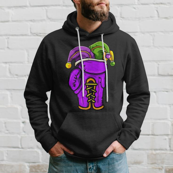 Boxing Sports Lover Mardi Gras Carnival Party Jester Hoodie Gifts for Him