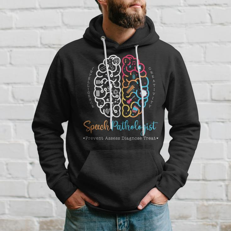 Brain Of A Speech Pathologist Speech Language Therapy Hoodie Gifts for Him