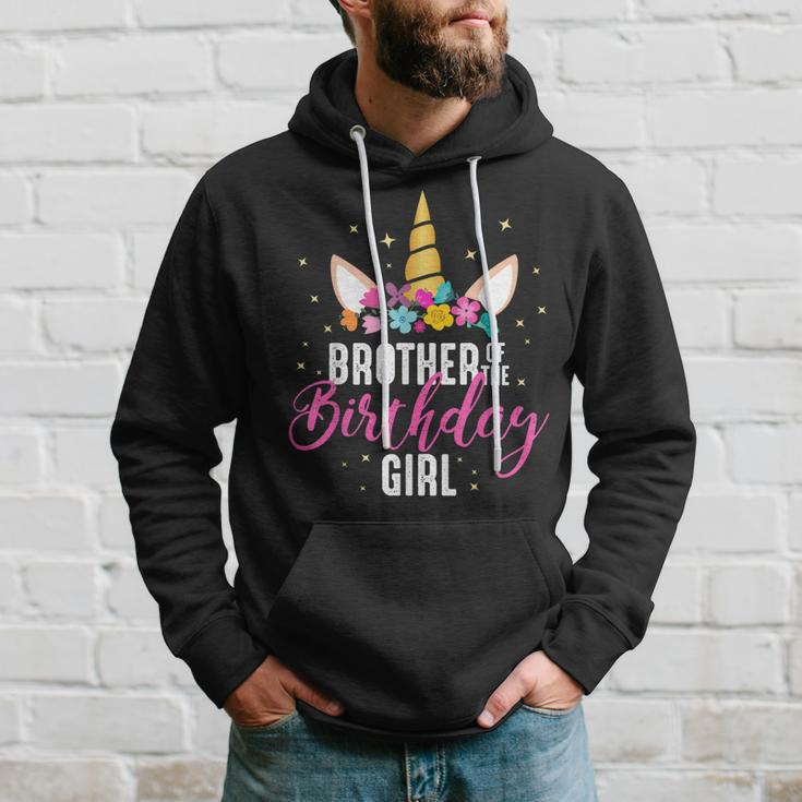 Brother Of The Birthday Girl Sibling Gift Unicorn Birthday Hoodie Gifts for Him