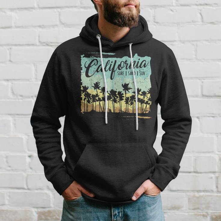 California - Surfing Beach Summer Vintage Retro Surf Gift Hoodie Gifts for Him