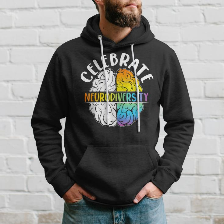 Celebrate Neurodiversity Mental Health Autism Awareness Hoodie Gifts for Him