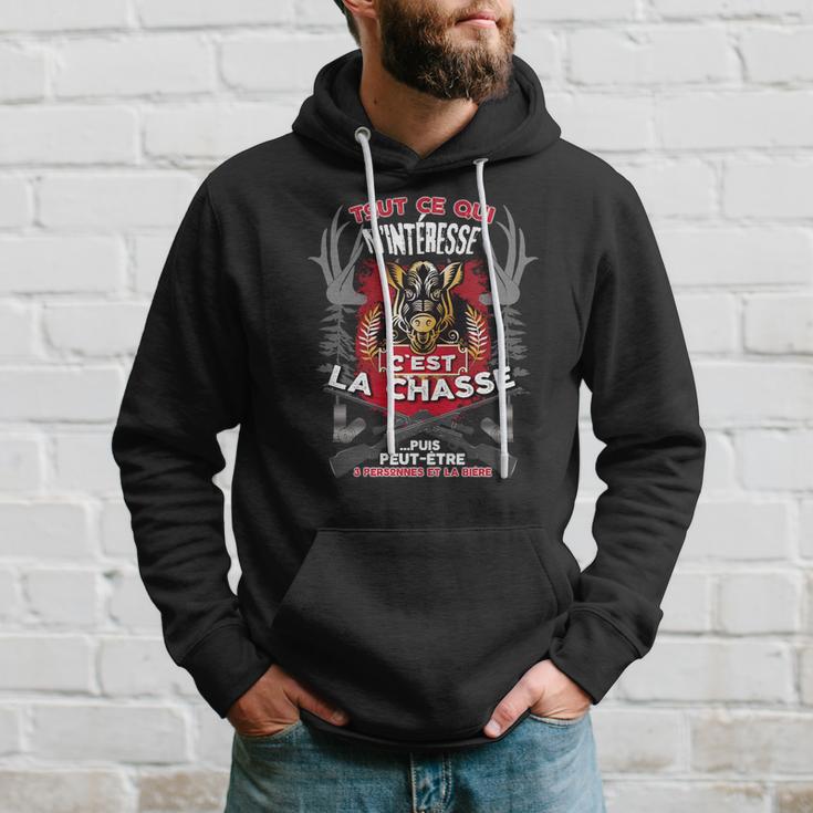 Chasse & Bière Sanglier Hoodie, Humorvolles Jagdshirt Geschenke für Ihn