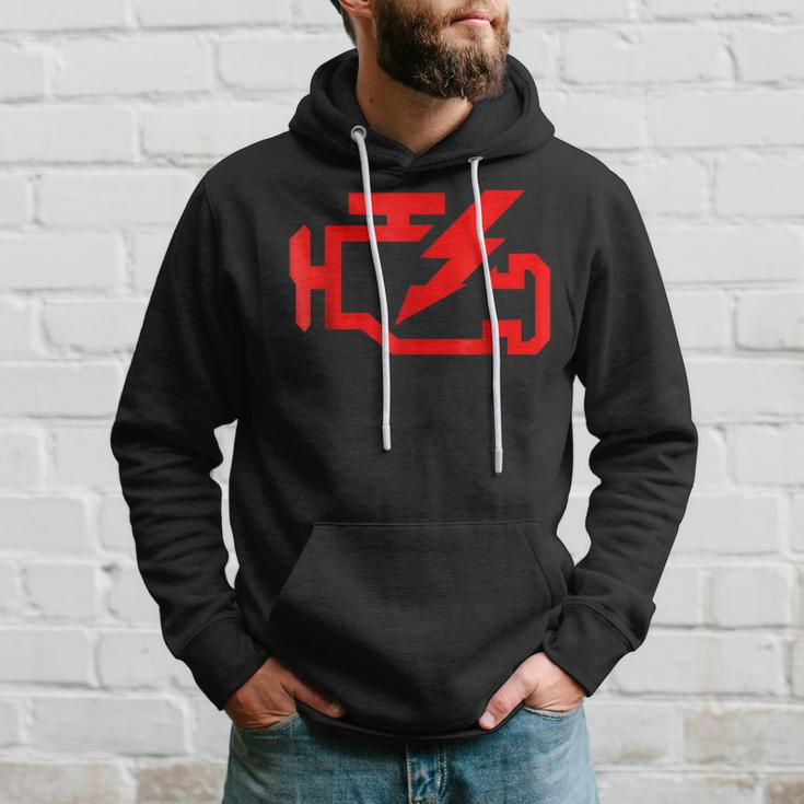 Check Engine Light Mechanic Automotive Funny Red Hoodie Gifts for Him