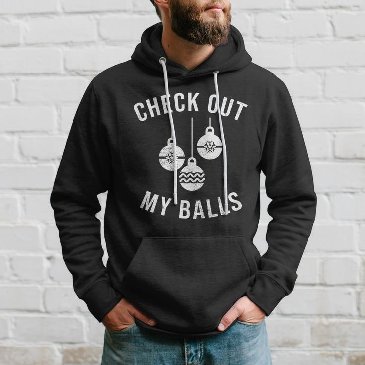 Checkout Out My Balls Funny Xmas Christmas V2 Hoodie Gifts for Him