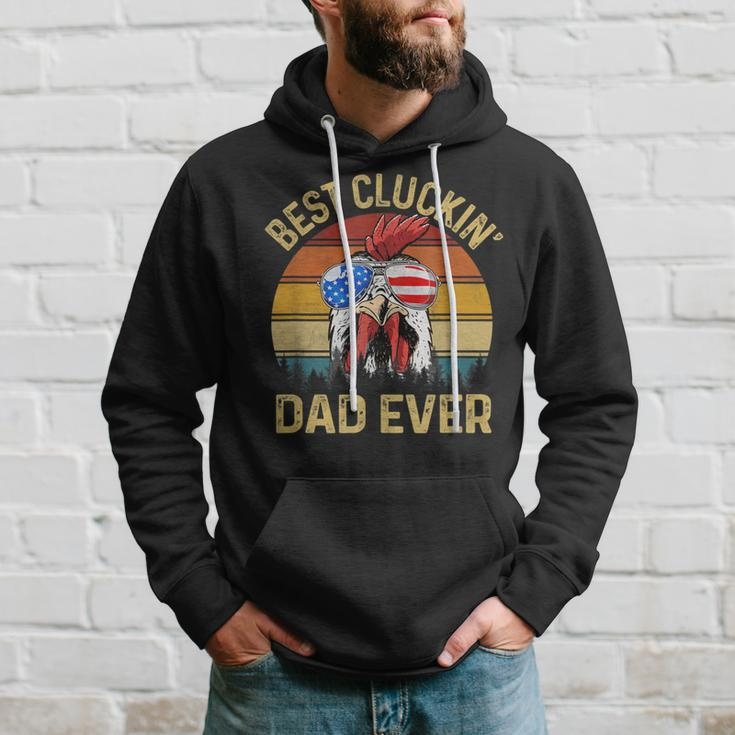 Chicken Dad Best Cluckin Dad Ever Proud Daddy Farmer Gift For Mens Hoodie Gifts for Him