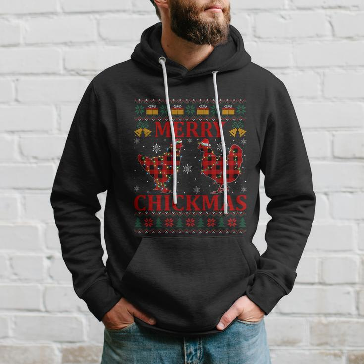 Chicken Lover Merry Chickmas Ugly Chicken Christmas Pajama Gift Hoodie Gifts for Him