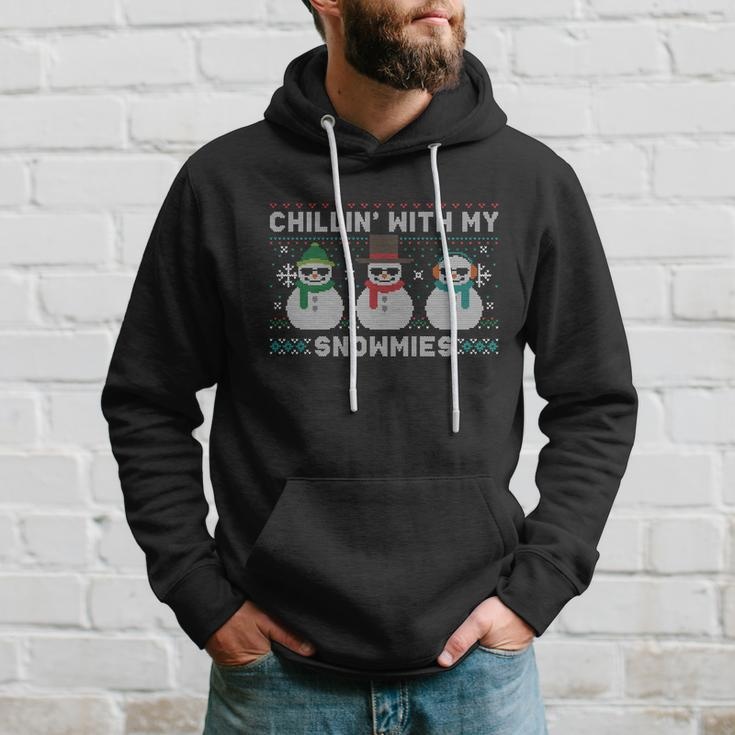 Chillin With My Snowmies Cute Snow Ugly Christmas Sweater Great Gift Hoodie Gifts for Him
