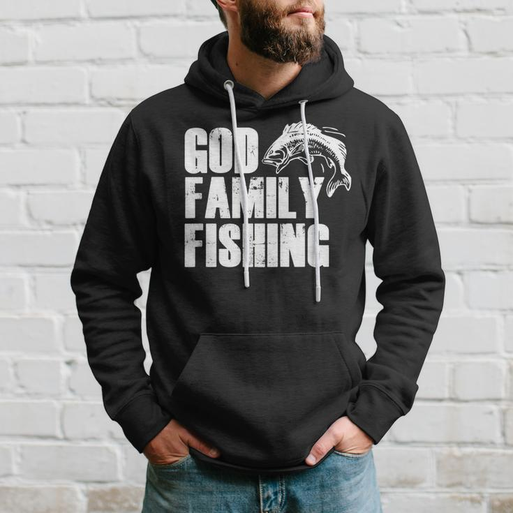 Christian Fisherman Gift God Family Fishing Men Dad Vintage Hoodie Gifts for Him