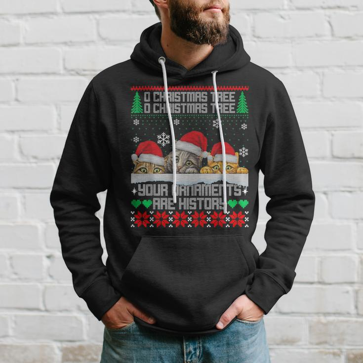 Christmas Cat Meowy Christmas Cat Christmas Sweater V3 Men Hoodie Graphic Print Hooded Sweatshirt Gifts for Him