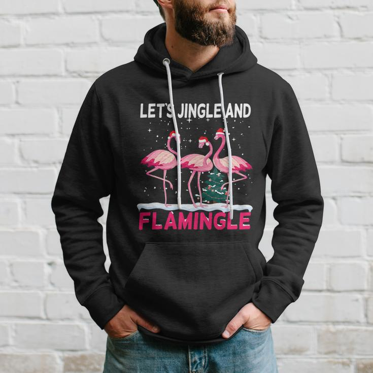 Christmas Flamingo Funny Pink Flamingle Xmas Hoodie Gifts for Him