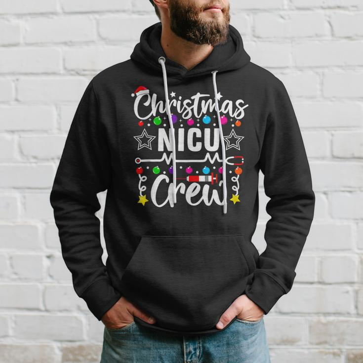 Christmas Nicu Crew Nurse Doctor Tech Neonatal Icu Squad V2 Men Hoodie Graphic Print Hooded Sweatshirt Gifts for Him