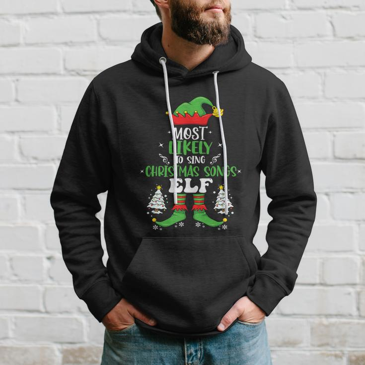 Christmas Songs Elf Family Matching Group Christmas Party Hoodie Gifts for Him