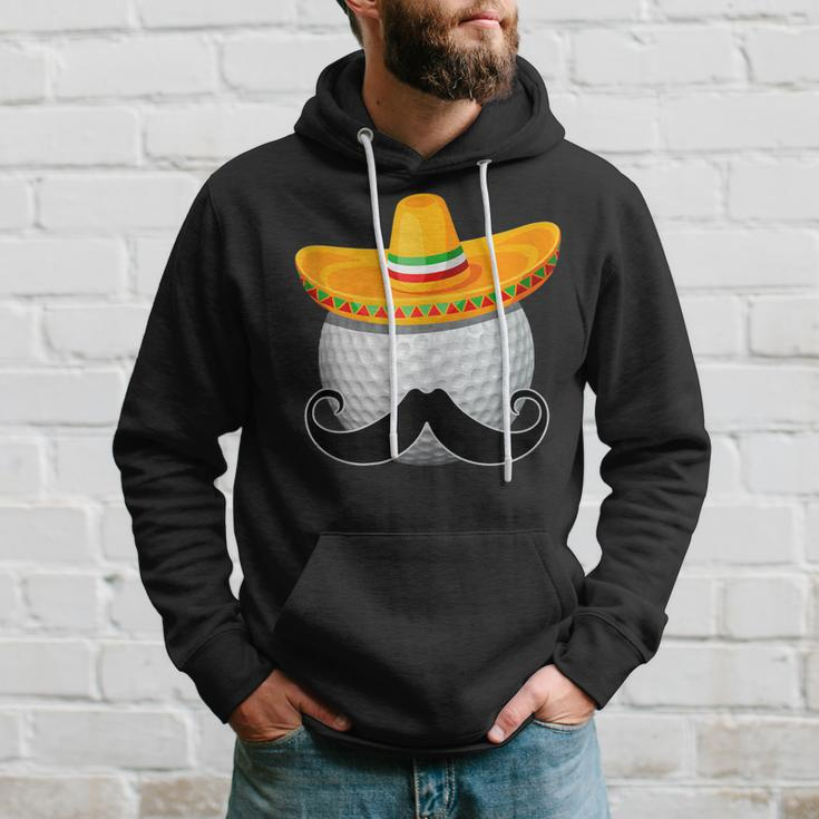 Cinco De Mayo - Golf Ball Mustache Mexican Golf Player Hoodie Gifts for Him