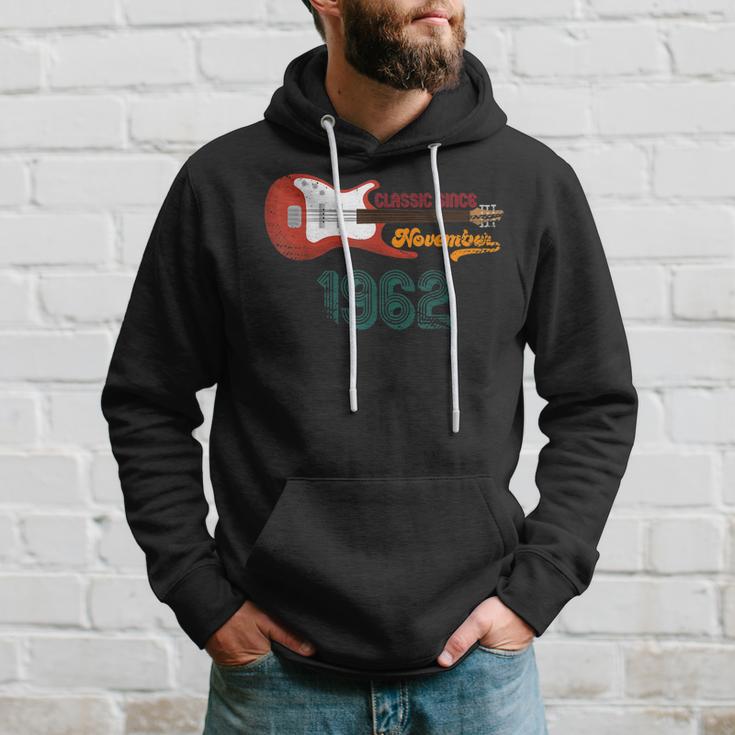 Classic Since November 1962 61 Geburtstag Gitarrenliebhaber Hoodie Geschenke für Ihn