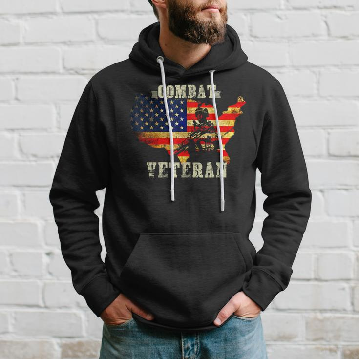 Combat Veteran Proud American Soldier Military Army Gift Hoodie Gifts for Him