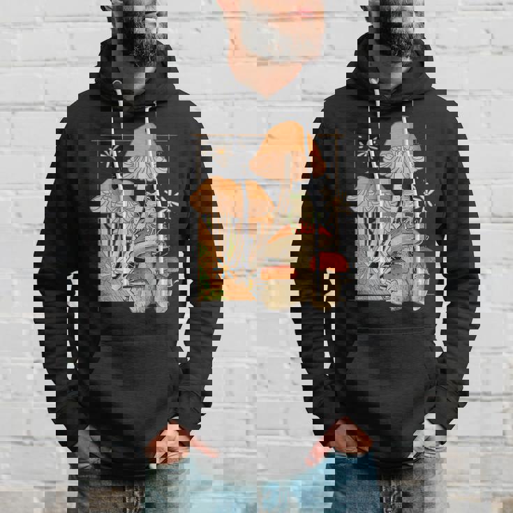 Cottagecore Aesthetic Fairycore Mushrooms Goblincore Frog Men Hoodie Graphic Print Hooded Sweatshirt Seseable CA