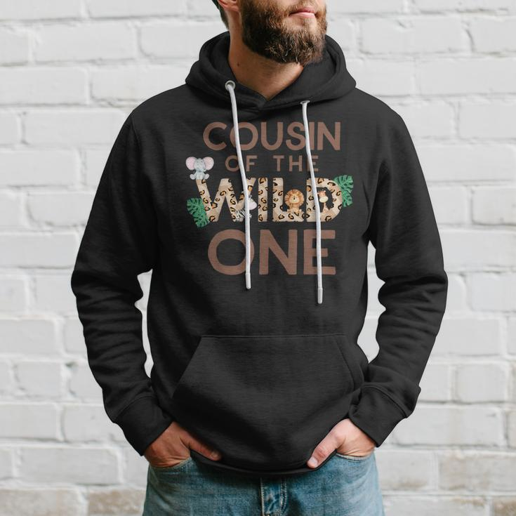 Cousin Of The Wild One Animal Safari 1St Birthday Theme Hoodie Gifts for Him