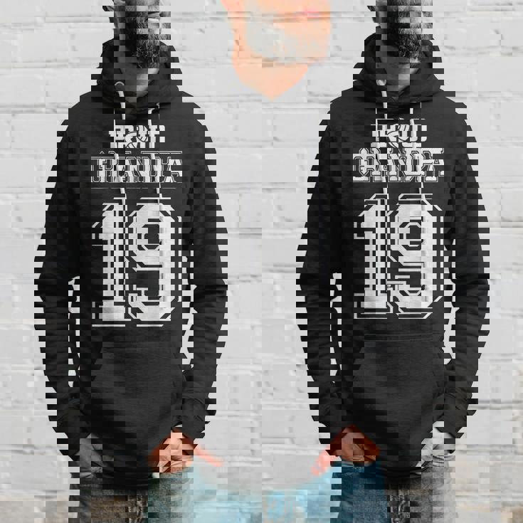 Custom Proud Volleyball Grandpa Number 19 Personalized Men Hoodie Gifts for Him