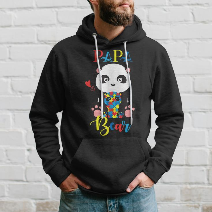Cute Panda Bear Lovers Papa Panda Autism Father Puzzle Baby Hoodie Gifts for Him
