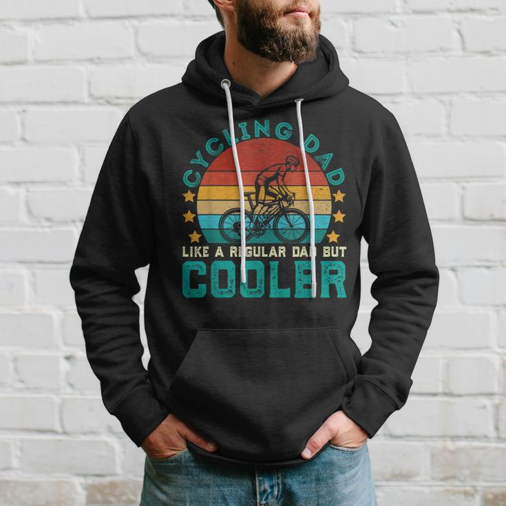 Cycling Dad Like A Regular Dad But Cooler Vintage Cyclist Men Hoodie Graphic Print Hooded Sweatshirt Gifts for Him