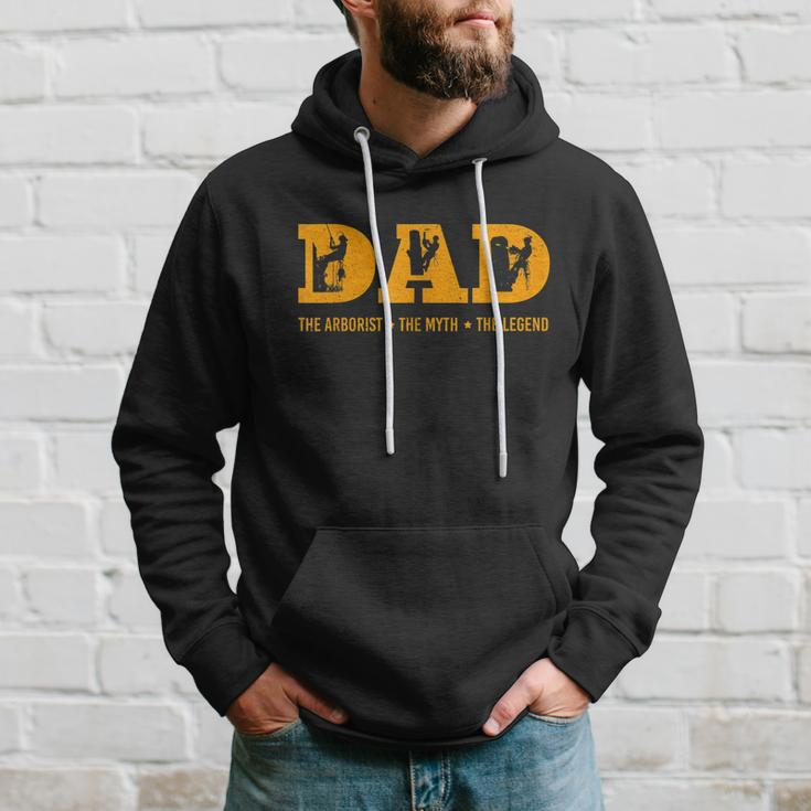 Dad Arborist Myth Legend Funny Fathers Day Hoodie Gifts for Him