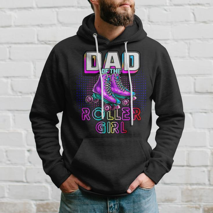 Dad Of Roller Girl Roller Skating Birthday Matching Family Hoodie Gifts for Him