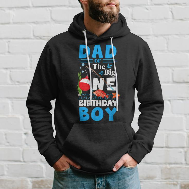 Dad Of The Big One Birthday Boy Fishing 1St First Birthday Gift For Mens Hoodie Gifts for Him