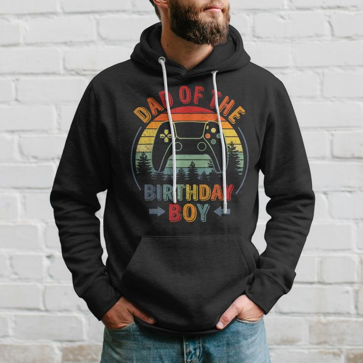 Dad Of The Birthday Boy Vintage Matching Gamer Birthday Hoodie Gifts for Him