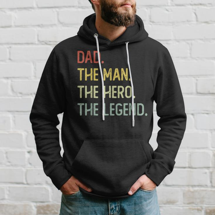 Dad The Man The Hero The Legend Hoodie Gifts for Him