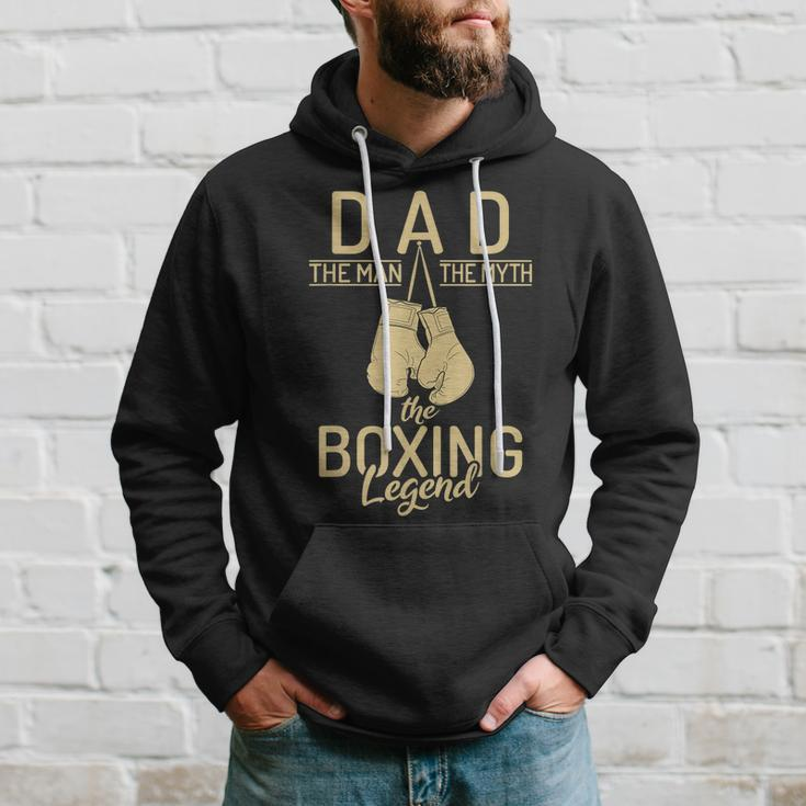 Dad The Man The Myth The Boxing Legend Sport Fighting Boxer Hoodie Gifts for Him