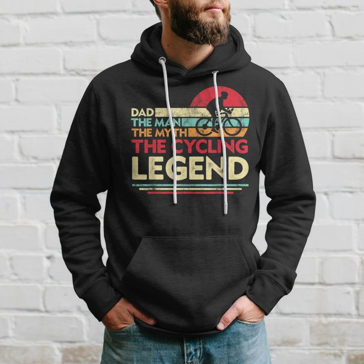 Dad The Man The Myth The Cycling Legend Funny Cyclist Gift For Mens Hoodie Gifts for Him