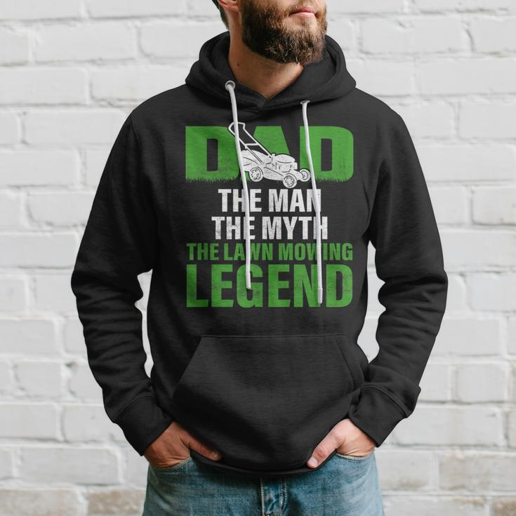 Dad The Man The Myth The Lawn Mowing Legend Caretaker Hoodie Gifts for Him