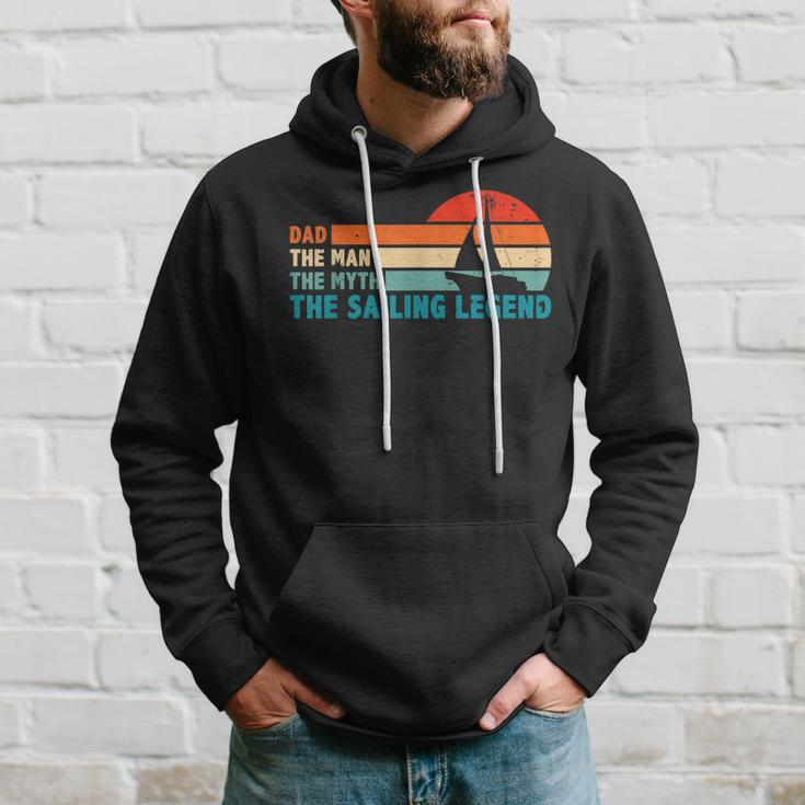 Dad The Man The Myth The Sailing Legend Sailor Ship Sea Hoodie Gifts for Him