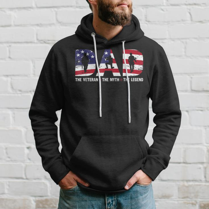 Dad The Veteran The Myth The Legend Veterans Day Hoodie Gifts for Him
