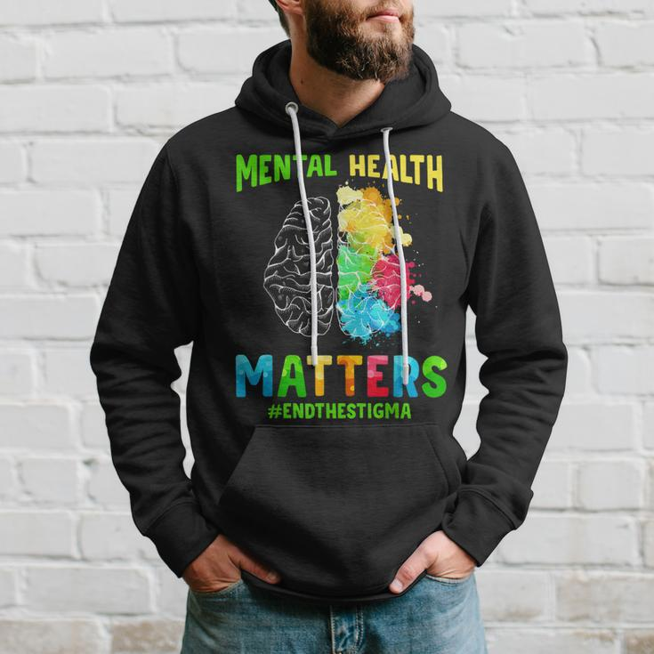 Depression Mental Health Awareness End The Stigma Men Women Hoodie Gifts for Him