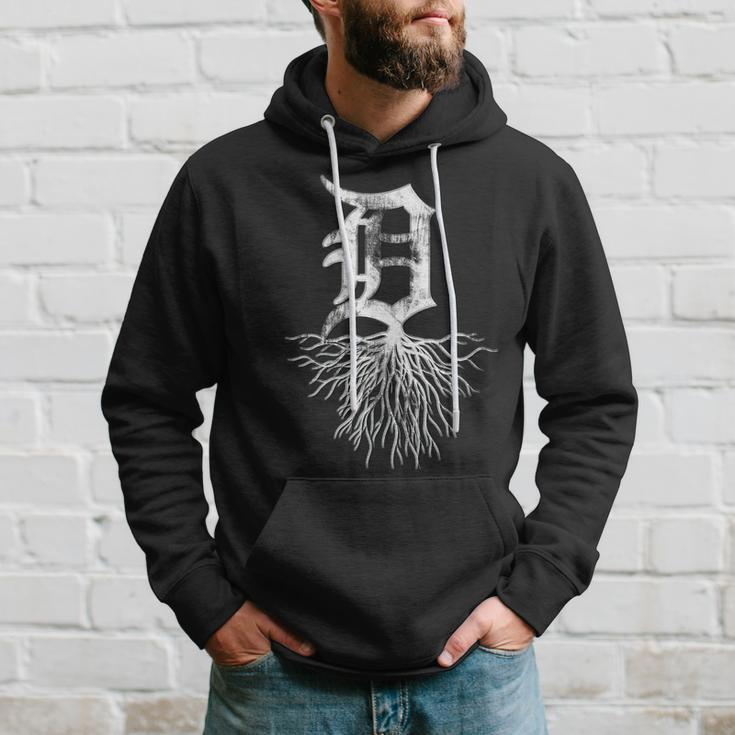 Detroit D Roots Michigan Born Rooted Hoodie Gifts for Him