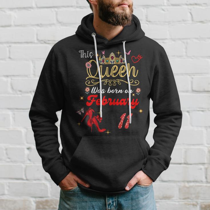 Diese Königin Wurde Am 11 Februar Geboren Geburtstag Frauen Hoodie Geschenke für Ihn