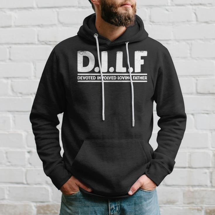 Dilf Devoted Involved Loving Father Dad Gift Papa Men Gift For Mens Hoodie Gifts for Him